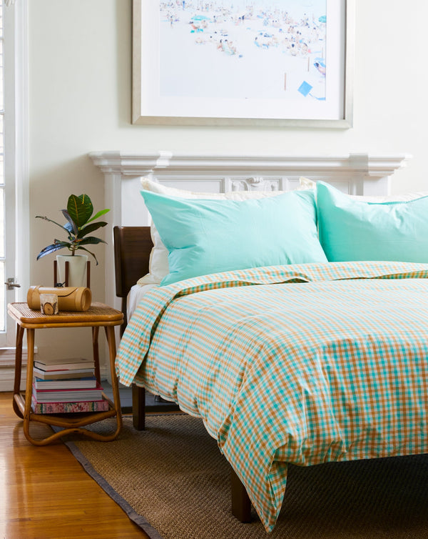 Turquoise Chambray Pillowcase Set