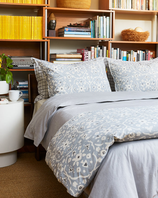 Ash Grey Chambray Duvet Cover