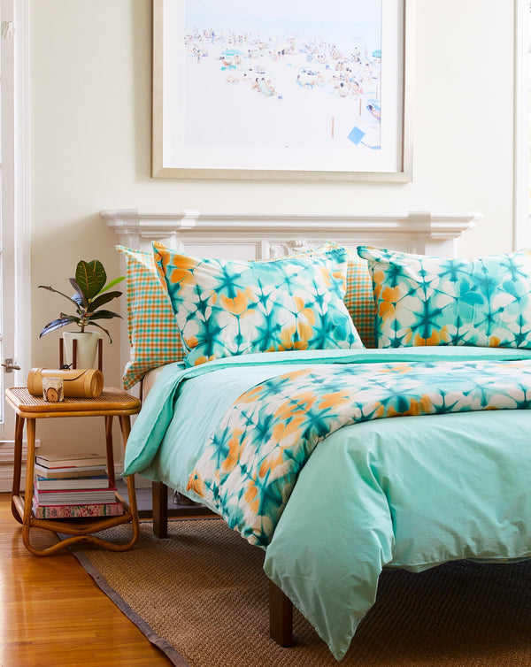 Turquoise Chambray Duvet Cover