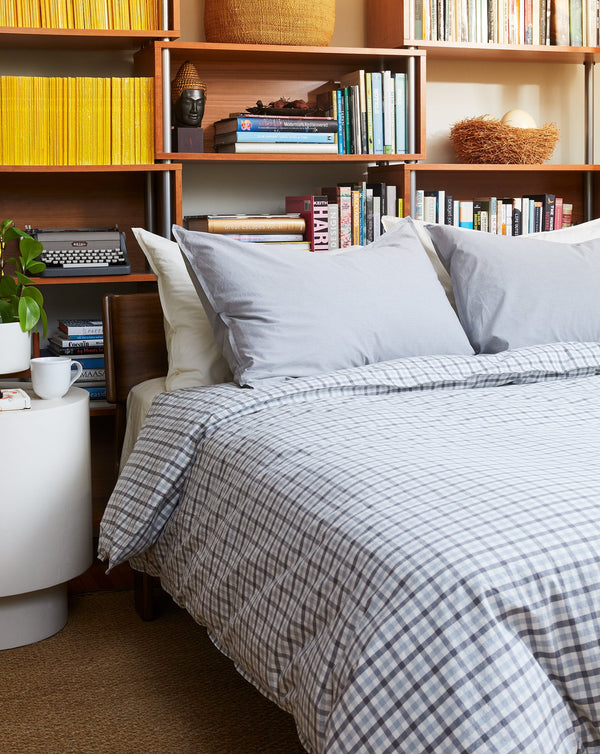 Ash Grey Chambray Pillowcase Set