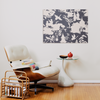 a chair and a table in a room