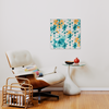 a chair and a table in a room
