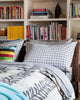 Ash Grey Gingham Sheet Set
