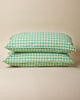 Nile Green Gingham Pillowcase Set