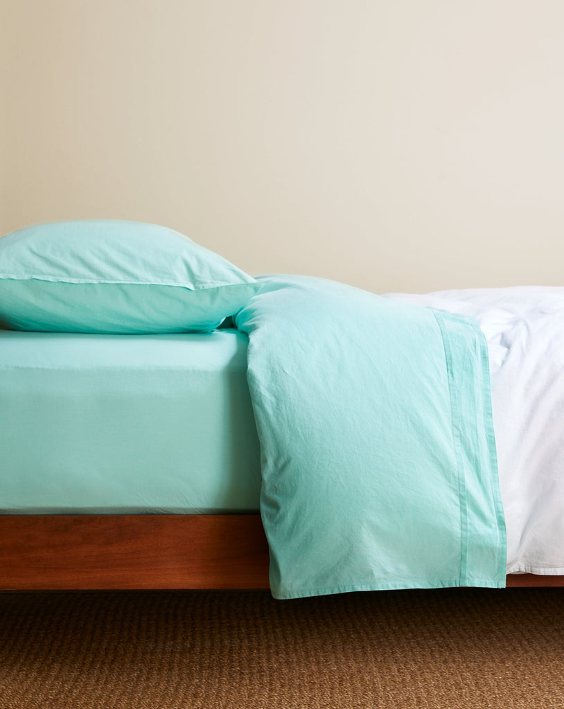 Turquoise Chambray Sheet Set
