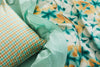 Turquoise & Flax Gingham Pillowcase Set